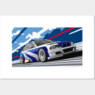 NSF M3 E46 GTR TOURING CAR DTM WIDEBODY Posters and Art